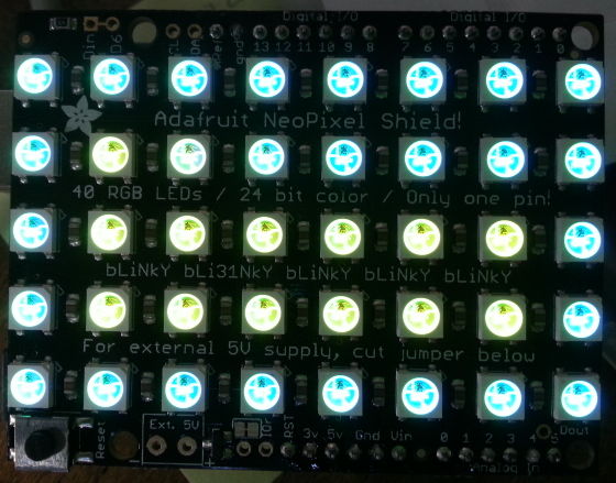 A fourty LED NeoPixel display